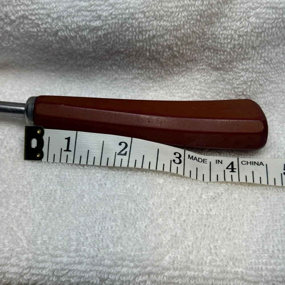 Corona Vintage Two-Tine Carving Fork with Brown Wood Handle MCM